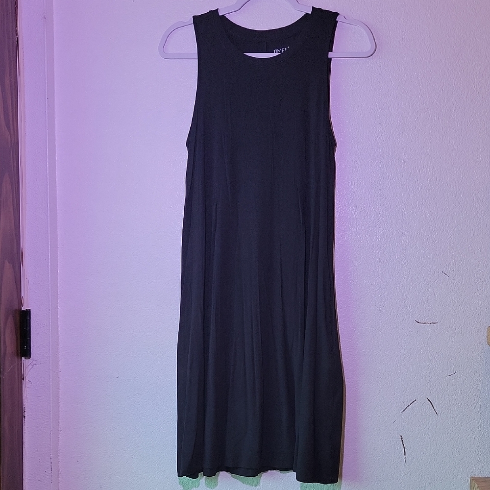 Time and Tru Black Midi Dress